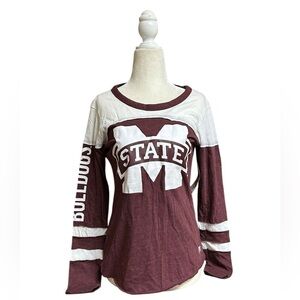 Mississippi State Raglan T Shirt Long Sleeve Women’s Size Small NWT